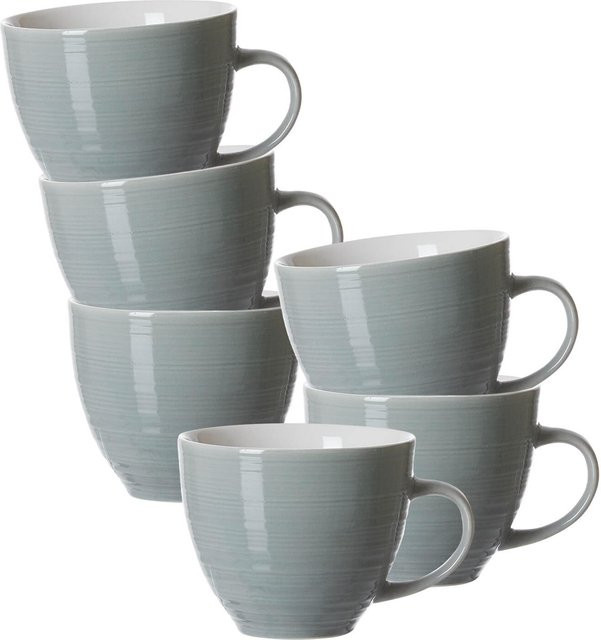 Ritzenhoff & Breker Kaffeetassen Suomi 6er Set Grau 260 ml - Bild 1