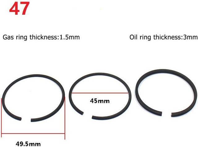 Rumble Luftkompressor-Zubehör Kolben mit Kolbenring 47 mm - Bild 1