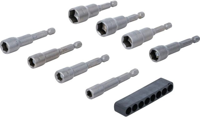 BGS Steckschlüssel-Einsatz-Satz Sechskant mit 1/4 Zoll Antrieb, 8-teilig, SW 6 - 13 mm, silber - Bild 2