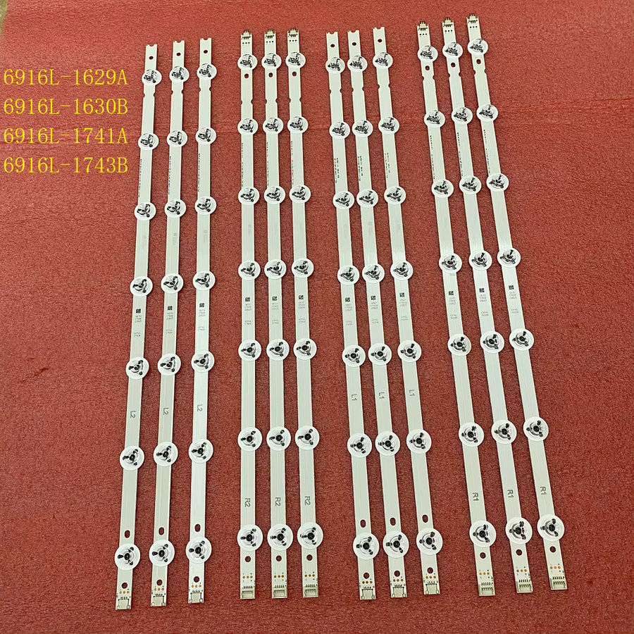 12er Set LED-Streifen für TV Backlight, Farbe Weiß, passend für Modelle 55LB674V, 55LB673V, 55LB675V, 55LB676V, 55LB671V, 55LB7200, 55LB7000V, 55GB7800, 55LB679V, 55LB690V und 55LB720V - Bild 1