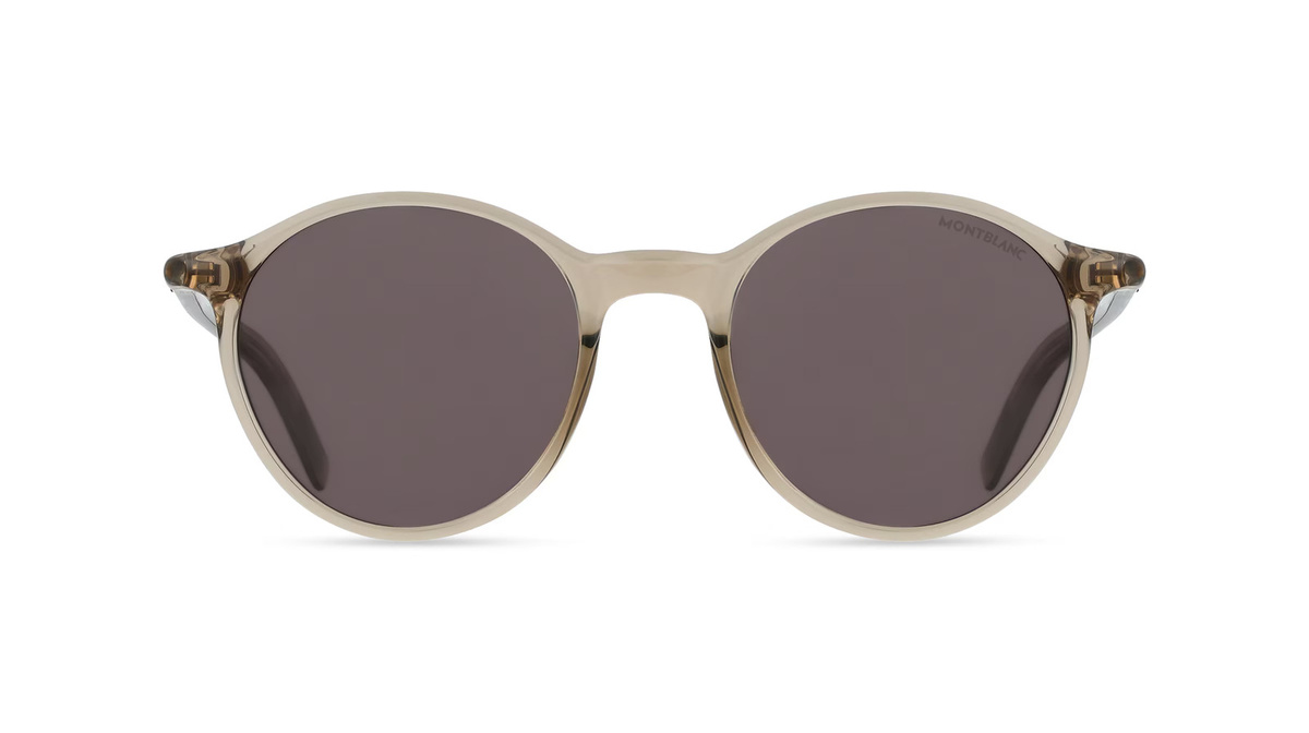 Montblanc MB0324S Sonnenbrille Herren, Vollrand, Rund, Acetat, beige - Bild 1