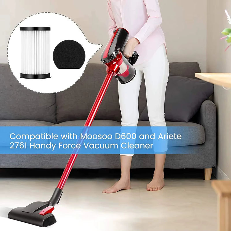 HIKSIT Hepa-Filter in Weiß für MooSoo D600 D601, Cecotec Conga Thunderbrush 520 550 560 und Ariete Handy Force 2761 2759 RBT Staubsauger - Bild 6