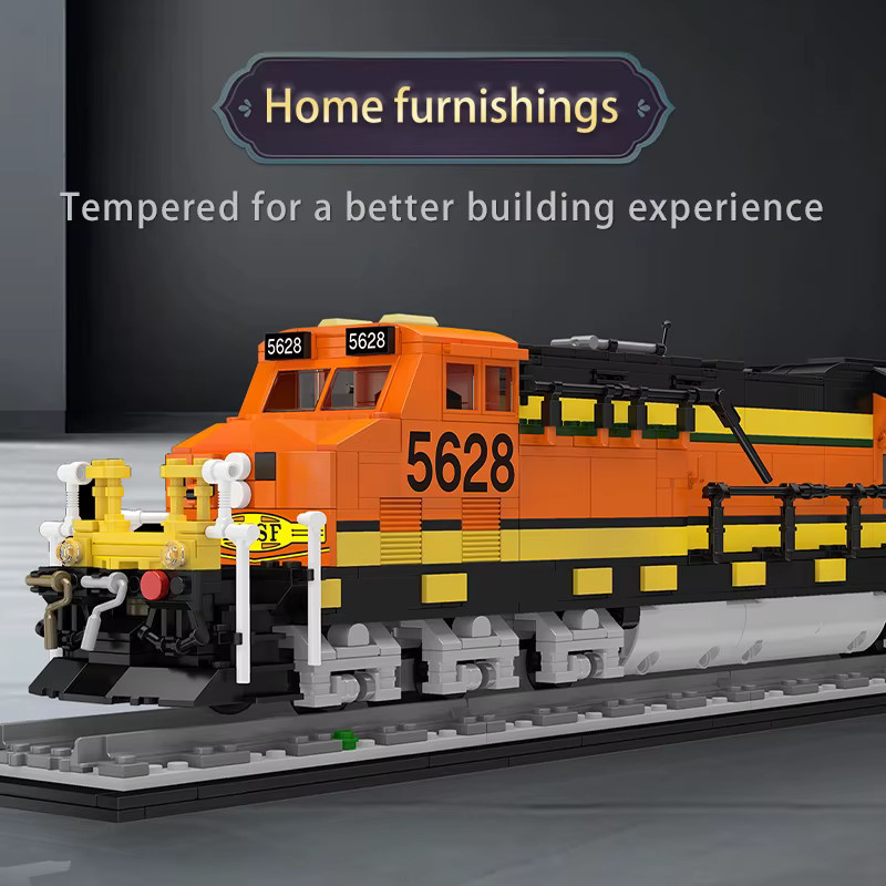 Mould King 12041 Technischer Eisenbahn-Bausatz, RC BNSF Northern Lokomotive, Bausteine-Set, ab 14 Jahren - Bild 3