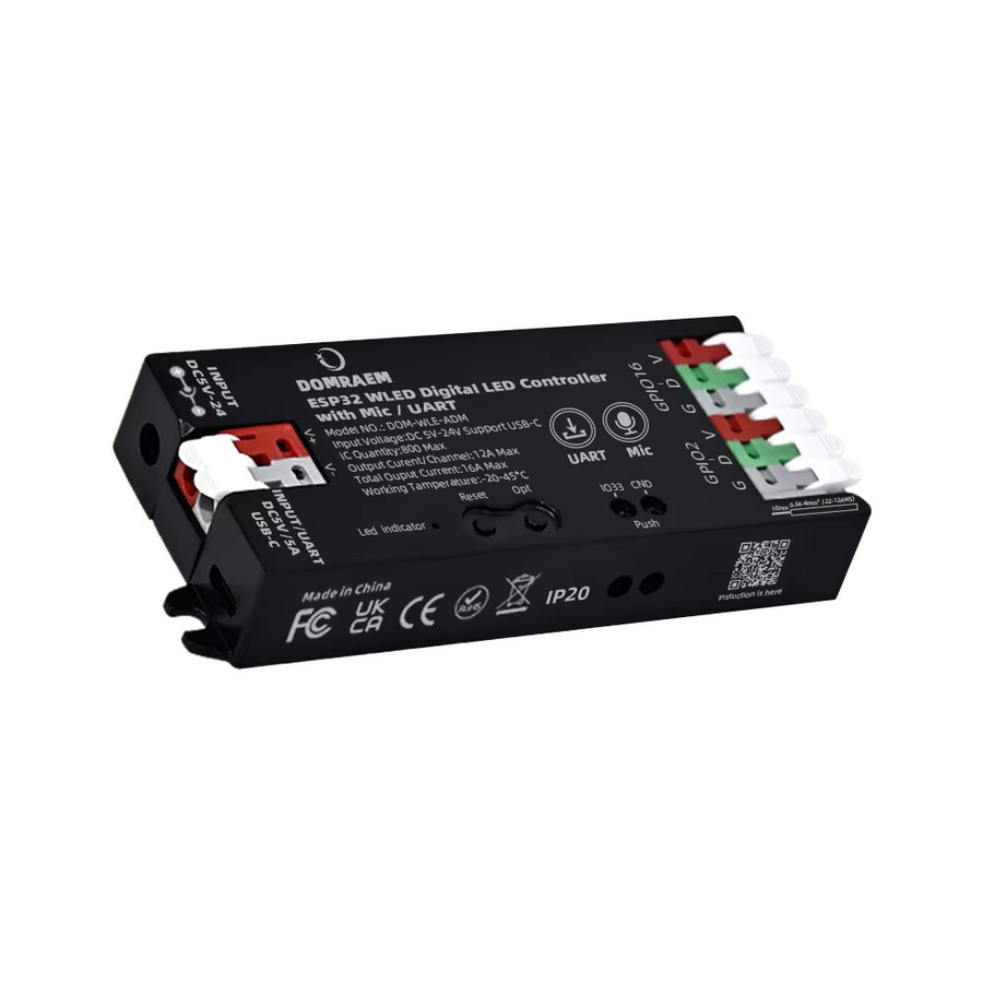 DOMRAEM DIY ESP8266 ESP32 WLED Adressierbarer LED-Controller für WS2814 WS2812B SK6812 APA102 Streifen mit WiFi, Alexa und MQTT Unterstützung - Bild 6