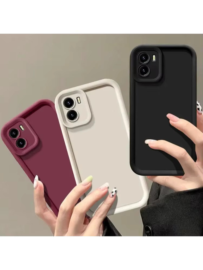 EUCAGR Schutzhülle für Motorola Moto E15 in Schwarz mit Luxus Candy Matte Soft-Touch Oberfläche - Bild 3