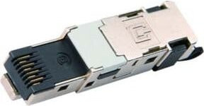 Telegärtner RJ45 Stecker Cat.6 Ethernet LAN AWG22-26 Schwarz/Silber - Bild 1