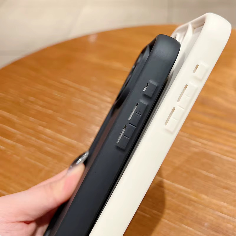 Stoßfeste TPU-Handyhülle für Apple iPhone 11 bis 17 Pro Max in Bonbonfarben und Weiß - Bild 2