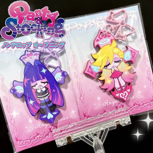 BOOCRE Schlüsselanhänger Anime Panty & Stocking with Garterbelt, Acryl-Anhänger - Bild 1