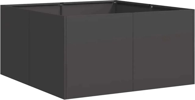 vidaXL Pflanzkübel aus kaltgewalztem Stahl in Schwarz, B/T/H: 80 x 80 x 40 cm - Bild 1