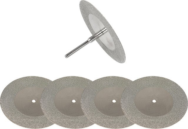 SI FANG 5 Stück Mini Diamant-Trennscheiben 20 mm mit 1 Verbindungsschaft für Bohrer und Drehwerkzeuge - Bild 1