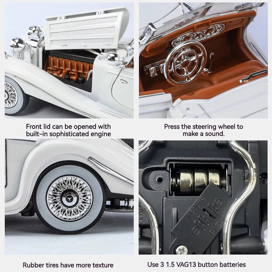 Maisto Vintage-Automodell, 1:24, Metall, Klassiker der 500K- und CLK-GTR-Serie - Bild 5