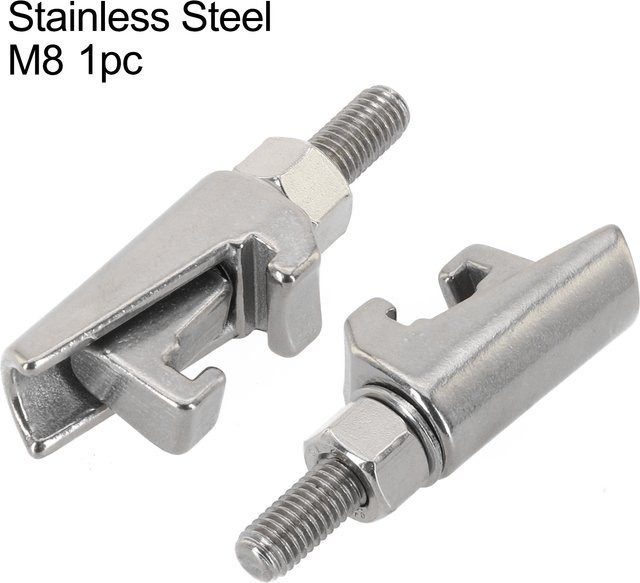 M8 C-Haken Bolzen aus 304 Edelstahl für ISO Doppelbacken Clamp und Vakuum-Jig Schnellmontage in Silber - Bild 1