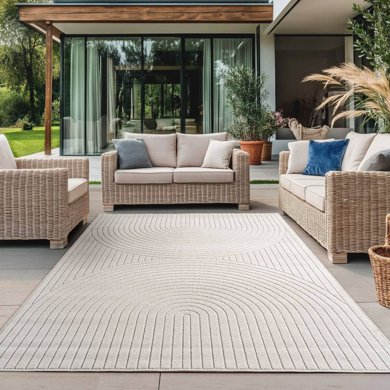 Ayyildiz Kurzflorteppich Nova in Creme mit Boho-Design, Breite: 240 cm, Tiefe: 340 cm - Bild 2