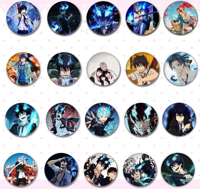 Bilibili Brosche, Blauer Exorzist Anime, Unisex - Bild 1