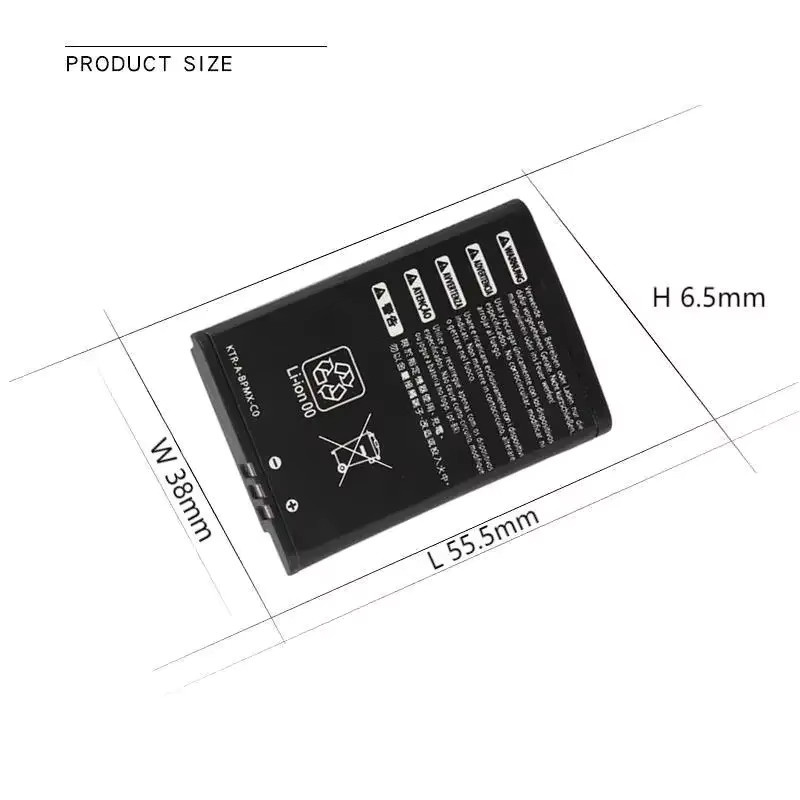 Wiederaufladbare Lithium-Batterie KTR-003 für Nintendo 3DS, N3DS und New 3DS, 3,7V 1400mAh, Schwarz - Bild 3