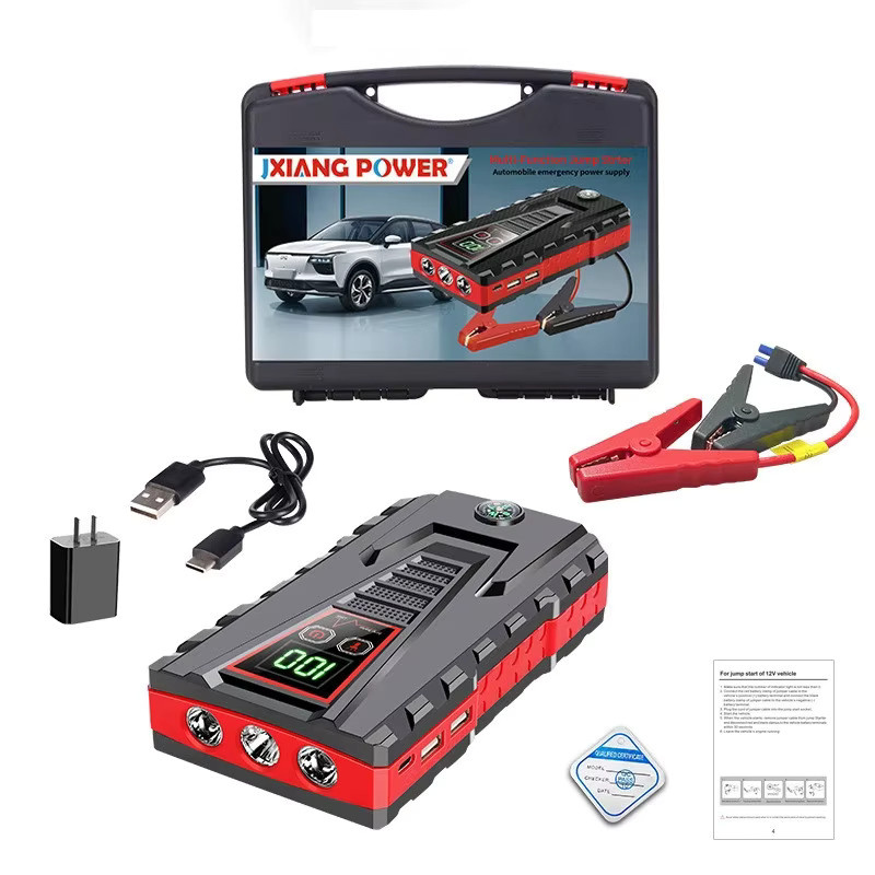 Avehrit Auto-Starthilfe 12V Tragbarer Batterie-Booster mit 5000A Spitzenleistung und LED-Licht, Powerbank als Notfall-Starter für Benzin- und Dieselfahrzeuge - Bild 5