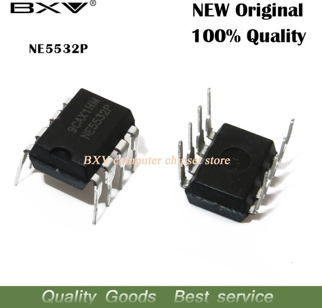 10 Stück NE5532P DIP-8 Operationsverstärker IC in Schwarz - Bild 1