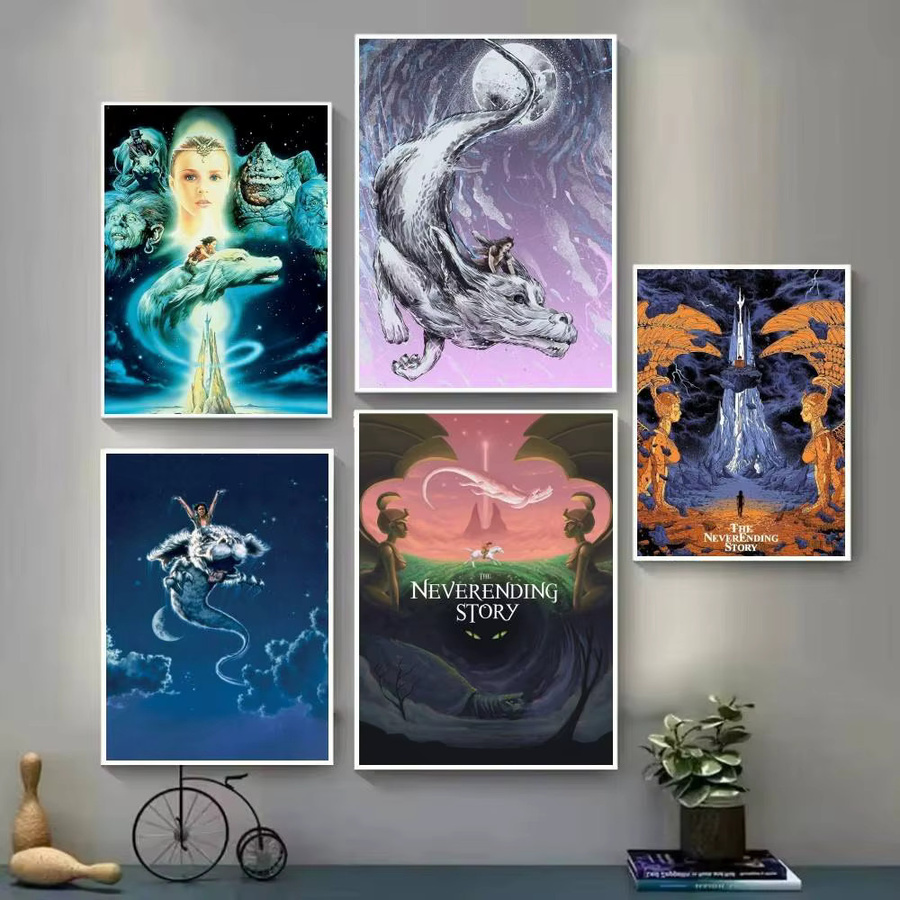 N-NeverEnding Story Poster Vintage Wandkunst Dekoration in Multicolour aus Papier - Bild 3