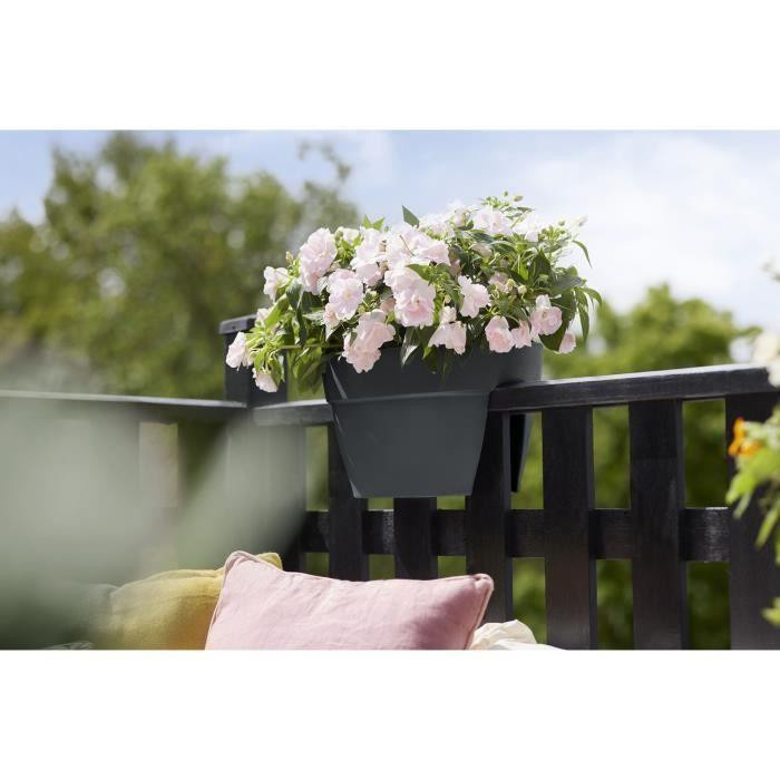 Elho Blumenbrücke Vibia Campana Balkonkasten in Anthrazit B: 39 cm, T: 26 cm, H: 22 cm - Bild 2