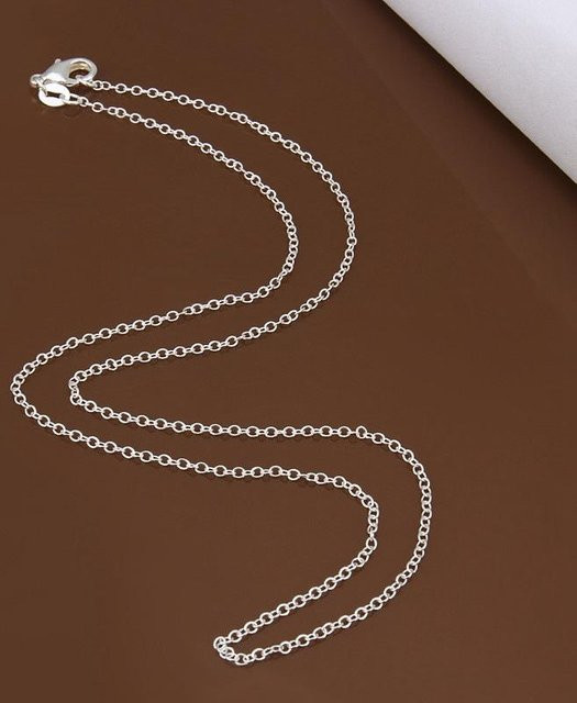 Allbestart Halskette Kreuz, 925 Silber, 45 cm, Damen, grau - Bild 1