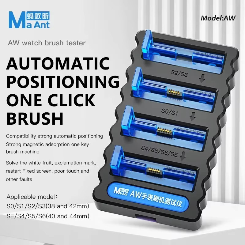MaAnt Uhrenbürstentester für S0/S1/S2/S3-38&42mm SE/S4/S5/S6-40&44mm zur Display-Reparatur in Weiß - Bild 2