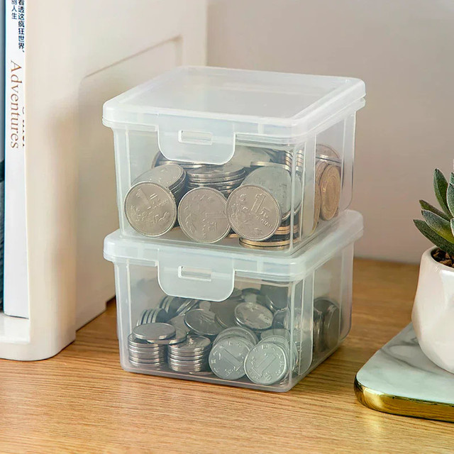 Tragbare transparente Aufbewahrungsbox aus Kunststoff für Papier, Geld, Alben und Münzen - Bild 1