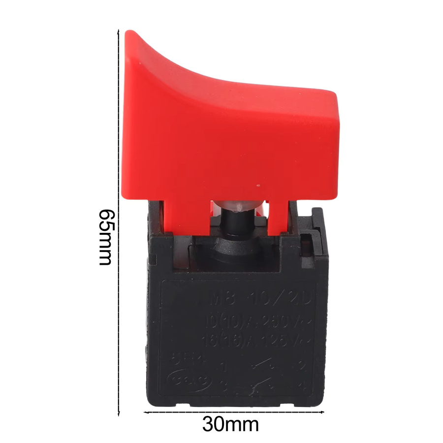 Vibratite Trigger-Schalter für 125 Typ Winkelschleifer, roter Anti-Lock-Elektrikschalter für Elektrowerkzeuge - Bild 2