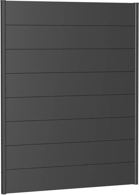 Biohort Wandpaneel Sichtschutz aus Stahlblech Dunkelgrau-Metallic B: 150 cm, H: 180 cm - Bild 1