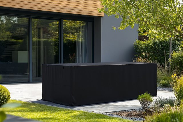 OUTFLEXX Abdeckhaube für Gartenlounge aus Polyester in Schwarz, B/T/H: 230 x 151 x 63 cm - Bild 1