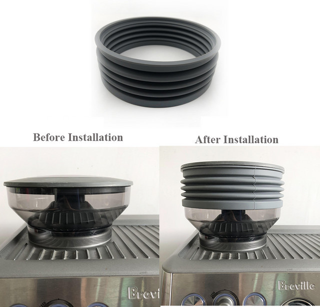 Breville Silikon Bohnenbehälter und Reinigungstrichter für Barista Express Hopper, Grau - Bild 1