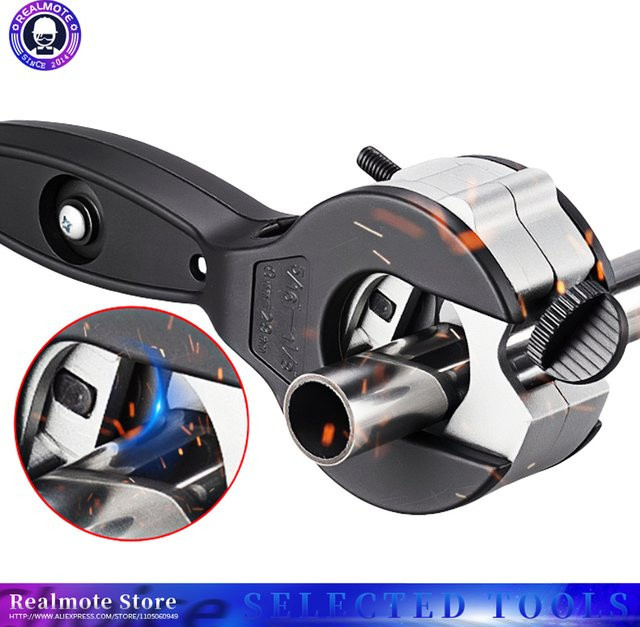 Realmote Ratschenrohrschneider 8-29 mm in Schwarz für Edelstahl, Kupfer und Aluminium zur professionellen Rohr- und Schlauchbearbeitung - Bild 1
