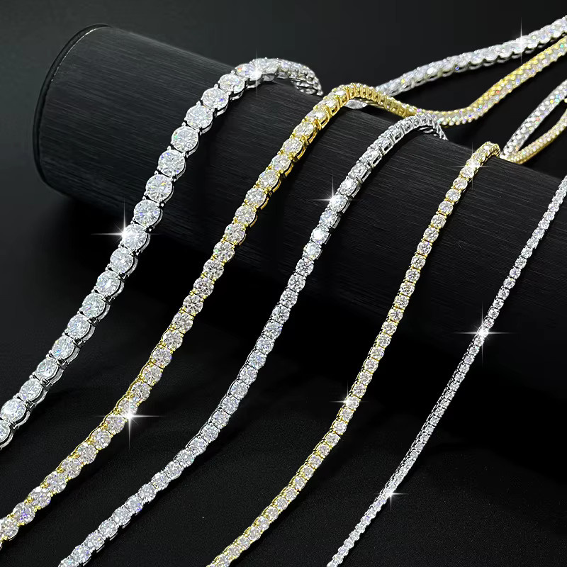 SAY Tennis Halskette Bracelet, 925 Silber, Diamant, Unisex - Bild 5