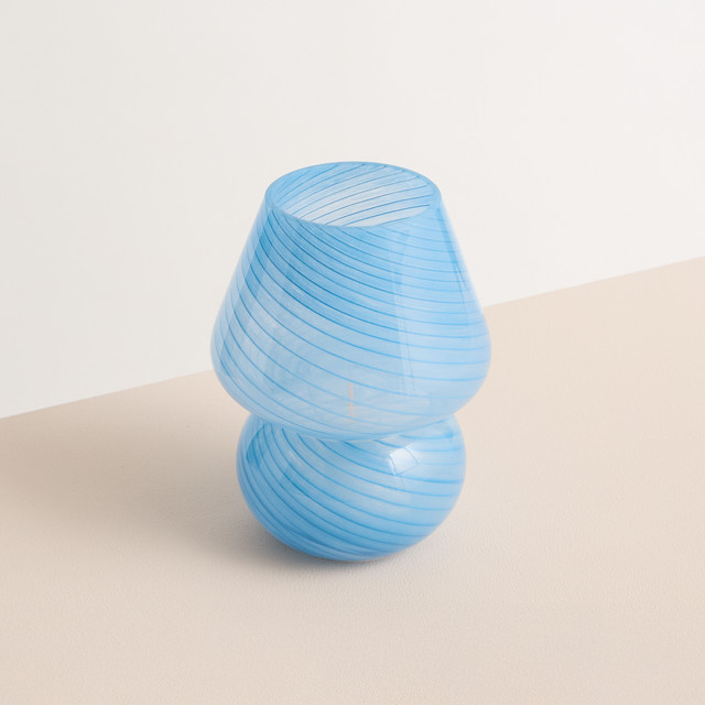 Blau Glas Lampe von BLUME2000 - Bild 1