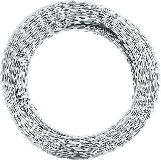 Yiwydaa Konzertina Stacheldraht aus verzinktem Stahl in Silber, 100 m - Bild 1