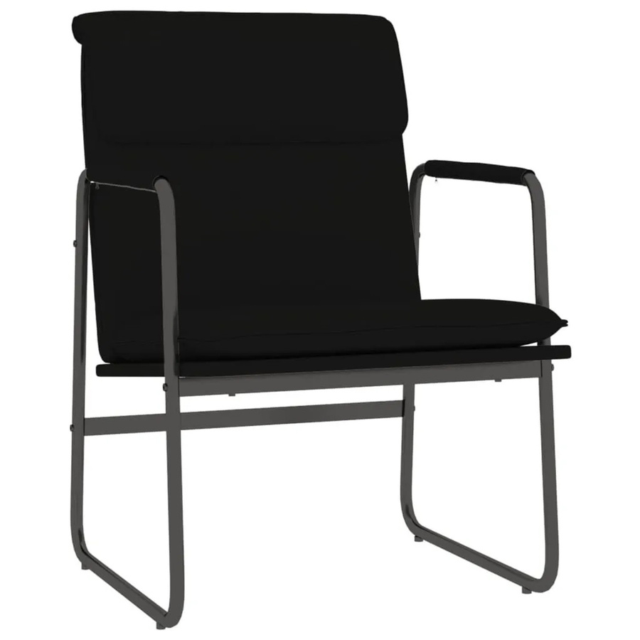vidaXL Loungesessel Schwarz aus Kunstleder mit Armlehnen B/T/H: 55 x 64 x 80 cm - Bild 2