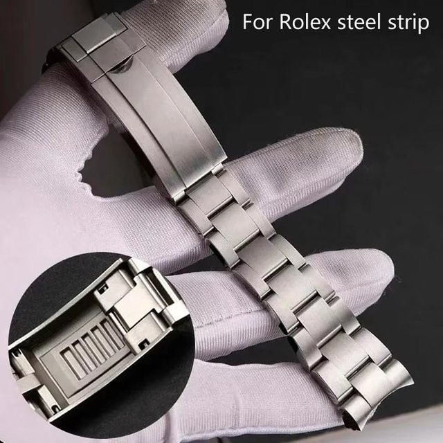 yunfook Uhrenarmband Edelstahl, Silber, 20 mm, Herren - Bild 1