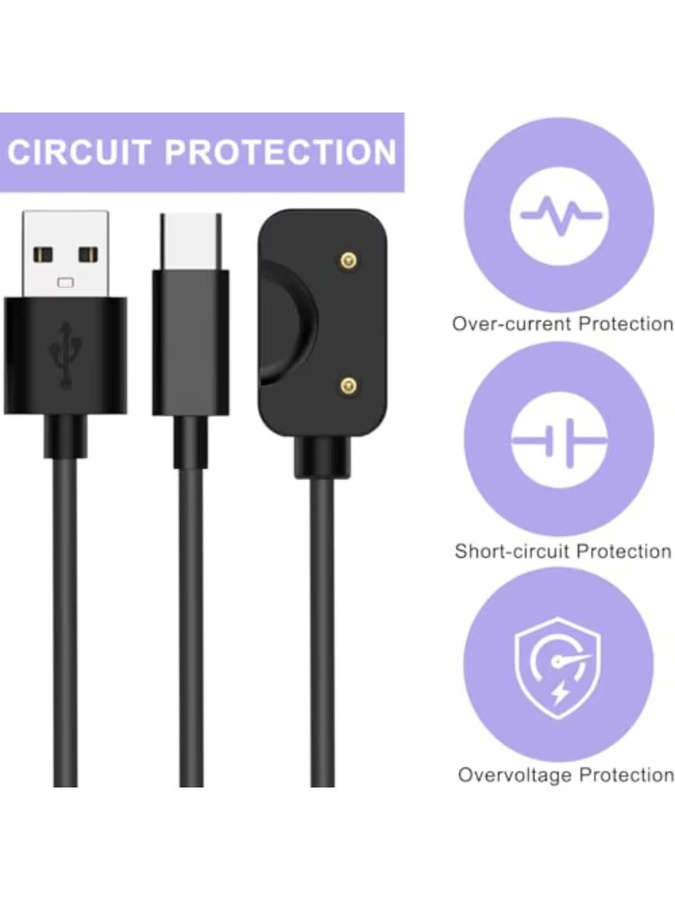 Samsung Galaxy Fit 3 Magnetisches USB-C Ladekabel in Schwarz - Bild 6