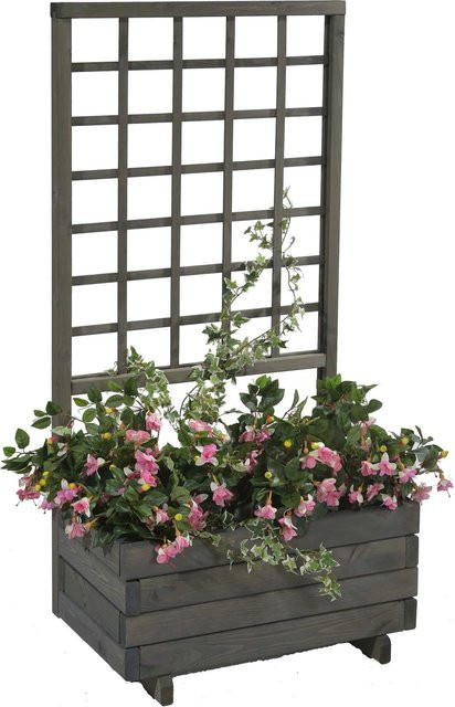 Gaspo Pflanzkasten Hellbrunn mit Spalier in Vintage Grau, B/T/H: 140 x 68 x 37 cm - Bild 1