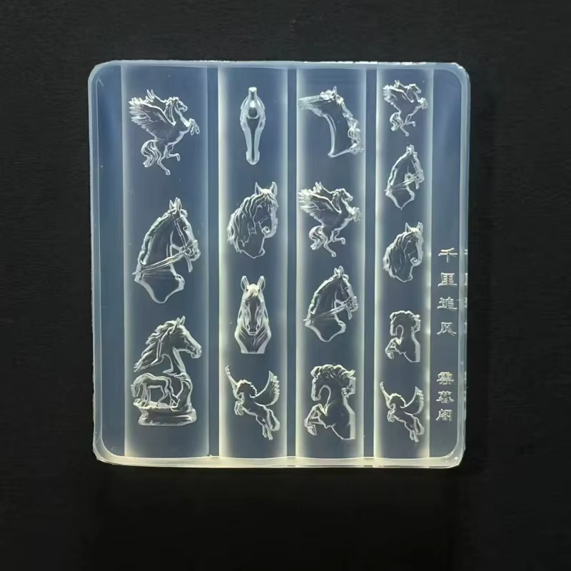 3D-Reitkopf-Silikonform für Nagelkunst, transparent, einteilig - Bild 3