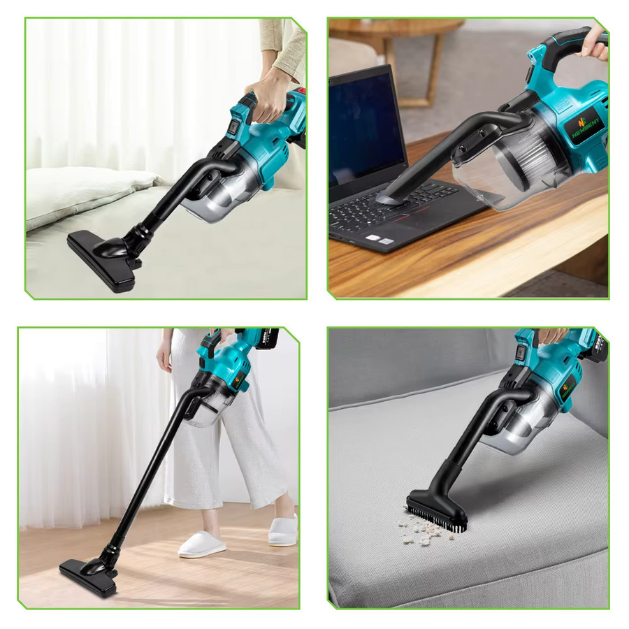 NEWBENY 1000 W Akku-Elektro-Staubsauger für Hartböden, wiederaufladbar und beutellos, kompatibel mit Makita 18–21 V Akku-Pins - Bild 6