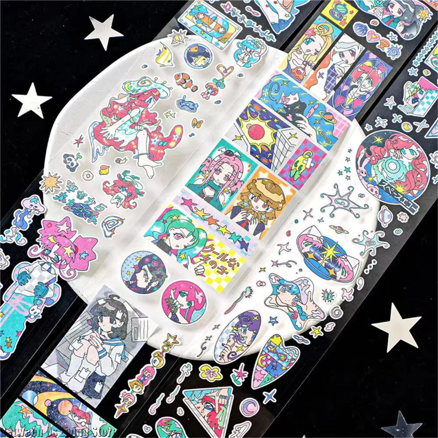 Retro-Graffiti-Klebeband-Aufkleber in Multicolour für Scrapbooking und DIY-Bastelprojekte - Bild 3