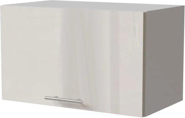Feldmann-Wohnen Klapphängeschrank Brerra W4B/60 in Weiß Cremefarben Hochglanz mit Blum Avenots Klappenbeschlag, B/T/H: 60 x 32,5 x 36 cm - Bild 1