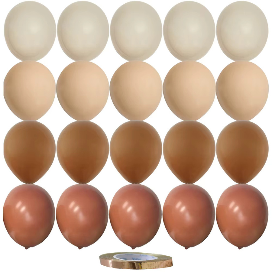 Vintage Luftballon Set in Beige und Karamell für Hochzeit, Geburtstag oder Babyparty, 10 Zoll, 15 oder 20 Stück - Bild 2
