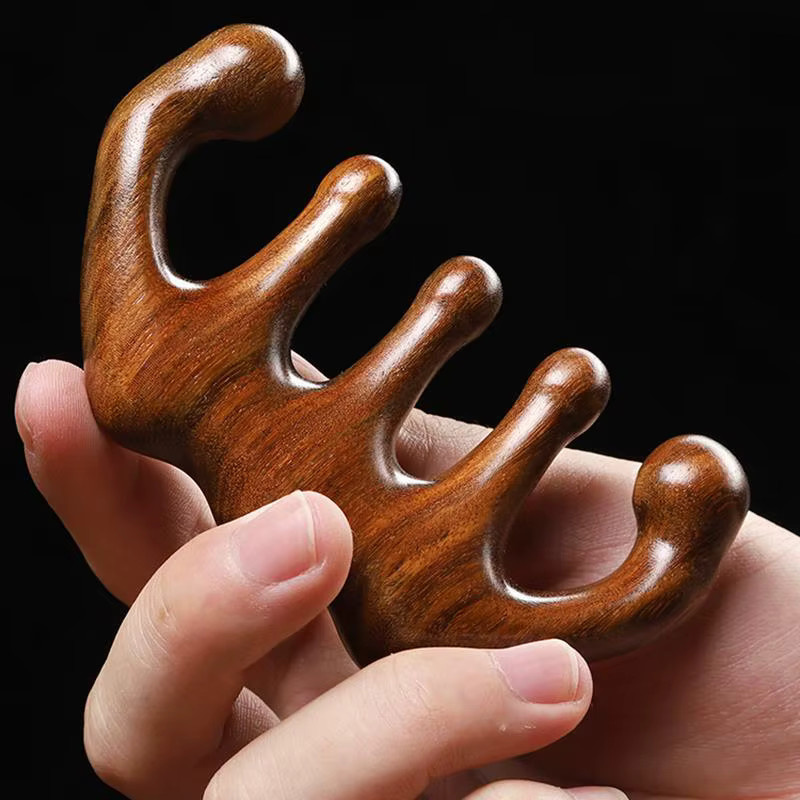 KuZHEN Holztherapie-Massagekamm aus Sandelholz, Unisex - Bild 2