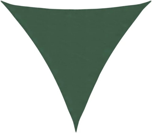 Furnicato Sonnensegel aus Oxford-Gewebe, dreieckig, Dunkelgrün, B/B/B: 6 x 6 x 6 m - Bild 1