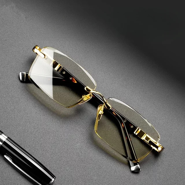 MDOD Lesebrille, Metall, rectangular, gold, Unisex - Bild 1