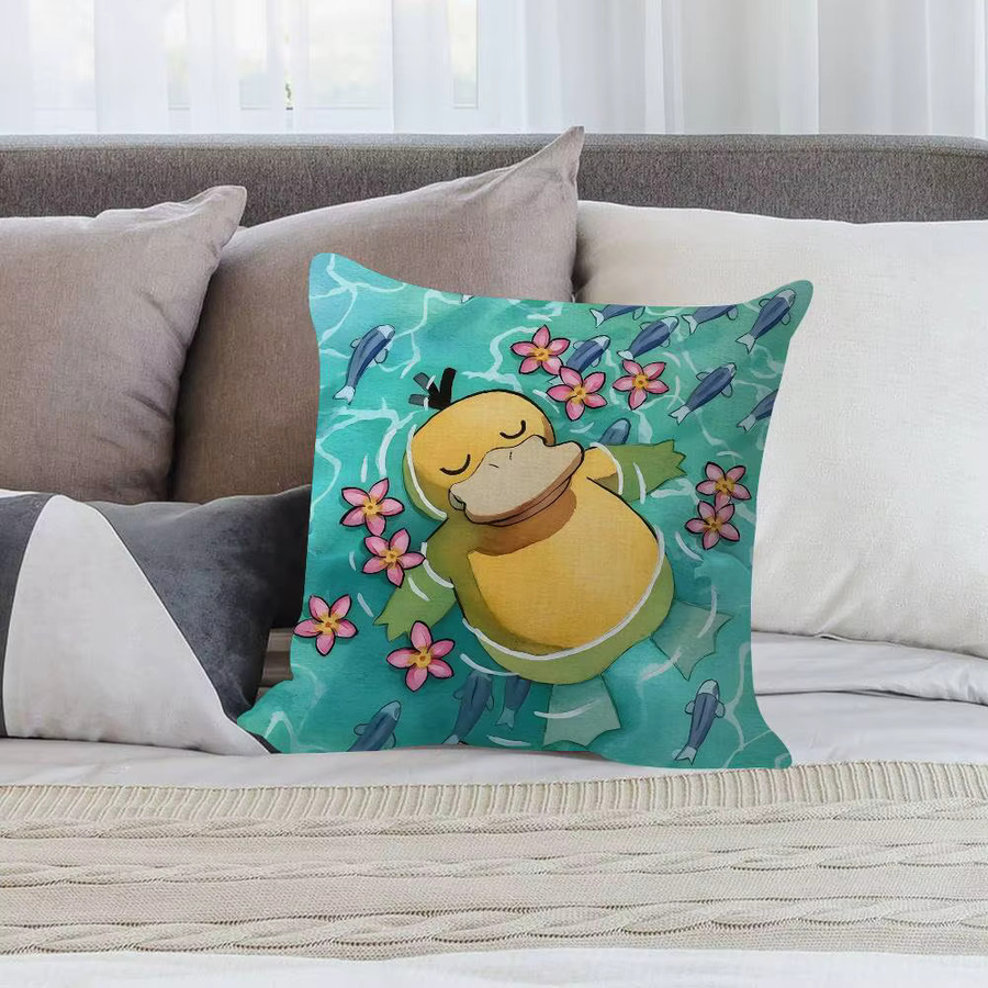 Personalisierter Kissenbezug mit Psyduck und Gengar von Beast Kingdom, quadratisch, Mehrfarbig, Breite: 30 cm, Höhe: 30 cm, Tiefe: 30 cm - Bild 4