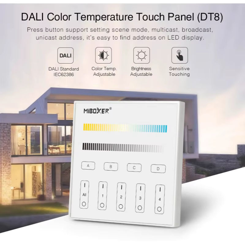 Miboxer DT8 DALI 5-in-1 Touch Panel LED Controller mit DALI Bus Netzteil für die DIN-Schiene - Bild 2
