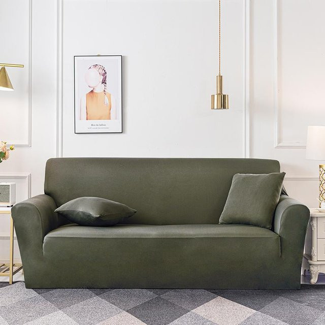 Yiran bag Elastischer Stretch Sofabezug in Grün für 1- bis 4-Sitzer und Ecksofas, Breite: 145-185 cm - Bild 1