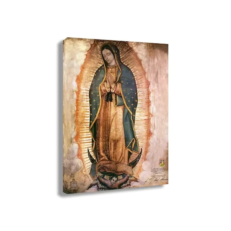 Potdemiel Leinwand Wandkunst Jungfrau Maria von Guadalupe Mexiko Motiv als klassisches Poster für deine Wohnzimmer Dekoration in Mehrfarbig - Bild 4